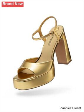 ✨DREAM PAIRS Platform High Heels Block Heel Square Toe Faux Leather Wedding
